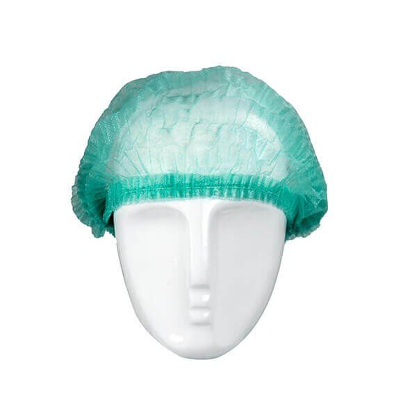 Ühekordsed kroogitud mütsid (Clip-cap, Mob-cap), roheline (100tk.) - Image 1