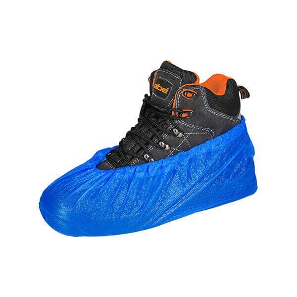 Ühekordsed jalatsikatted CPE, 15x40cm, madalad, sinised (100tk.) - Image 1