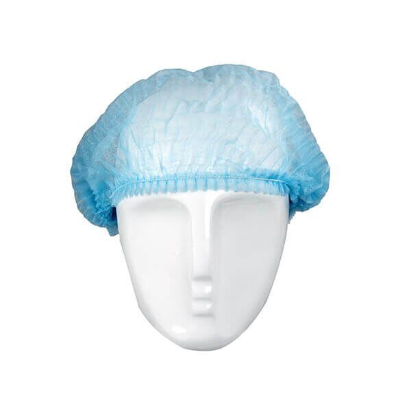Ühekordsed kroogitud mütsid (Clip-cap, Mob-cap), sinine (100tk.) - Image 1