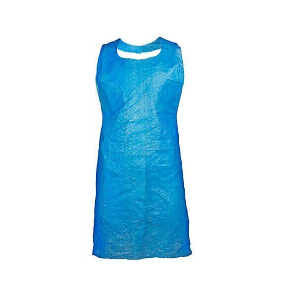 Ühekordsed põlled, PE, 125x80 mm, sinise värvi (100tk.) - Image 1