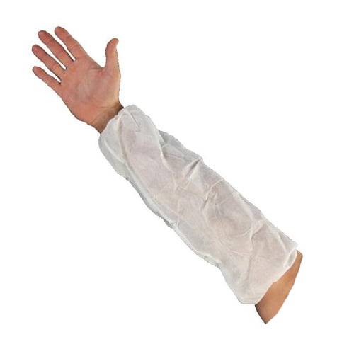 Ühekordsed käisekatted, PP, kangas, valged (100 tk) - Image 1