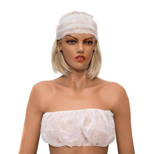 Ühekordsed juuksepaelad, PP, valged (100 tk) - Image 1