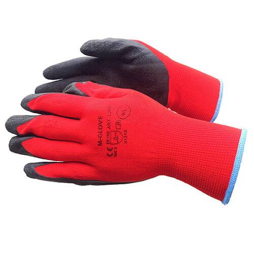 V000195 Musta lateksiga kaetud kootud kindad (12 paari) - Image 1