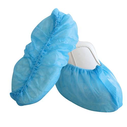 FRM120017 Ühekordsed kingakatted Hygomati dosaatoritele libisemiskindla tallaga kummiribaga, PP 46x15 cm, sinised, 100 tk. - Image 1