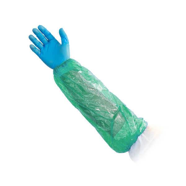 Ühekordsed käisekatted, PE, rohelised (100 tk) - Image 1