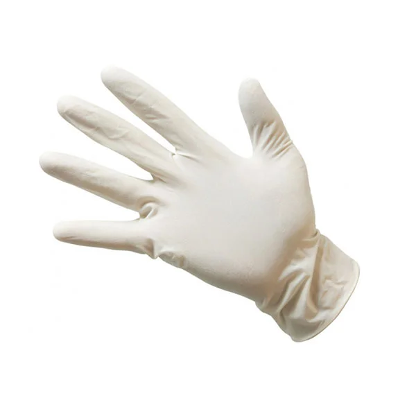 Zarys lateks ühekordsed kindad, valge (100tk.) - Image 1