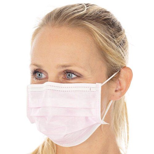 pinkmask Ühekordsed maskid, 3 kihiline, tüüp II, meditsiinilised, roosad (50tk.) - Image 1