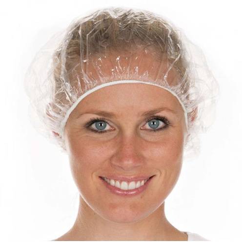 showercap PE dušimüts, läbipaistev, 53cm (100tk) - Image 1