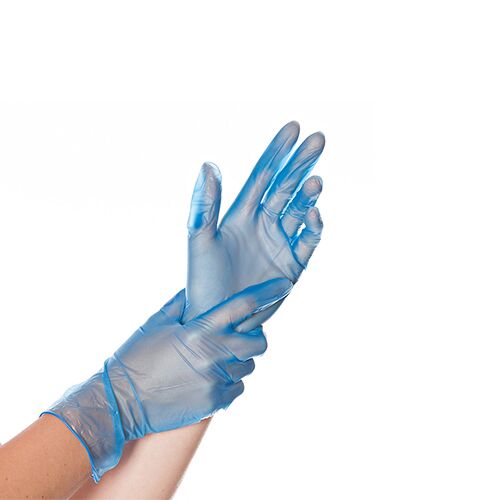 Vinüül ühekordsed kindad, sinine (100tk.) - Image 1